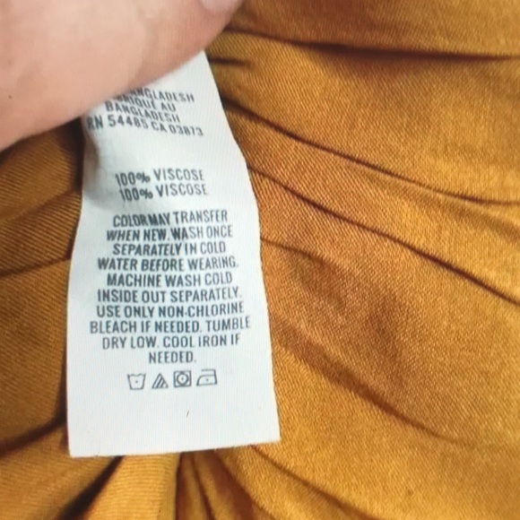 Aerie Skirt Sweet n Silky Yellow Gold Ruffles Tiered Mini New - Picture 4 of 6